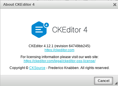 ckeditor 4.12.1